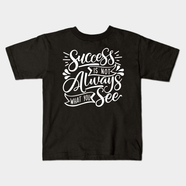 motivational success quote millionaire money hustle Kids T-Shirt by Wirp